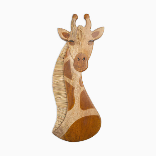 Crane Baby Handcrafted Wood Wall Decor - Giraffe