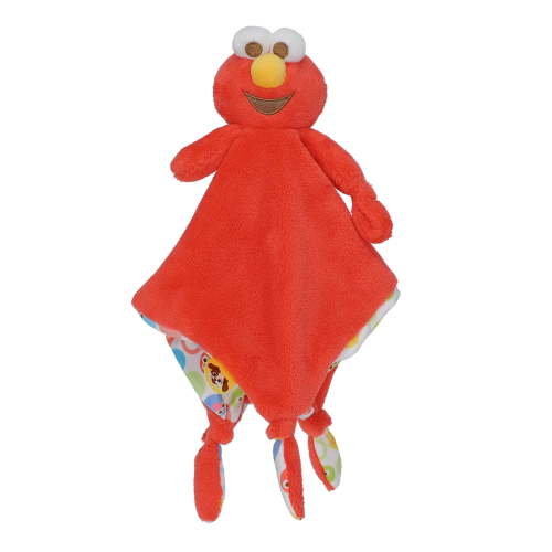 KIDS PREFERRED Sesame Street Elmo Blanky Made of Soft Material with Knotted Corners and Pacifer Loop for Babies and Infants