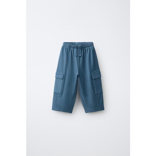 INTERLOCK CARGO PANTS - Duck blue | ZARA United States