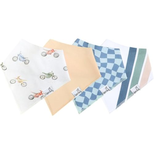 Copper Pearl Baby Bibs 4 Pack, Bandana Drool Bibs for Baby Girl & Boy, Soft Cotton Bibs for Drooling and Teething