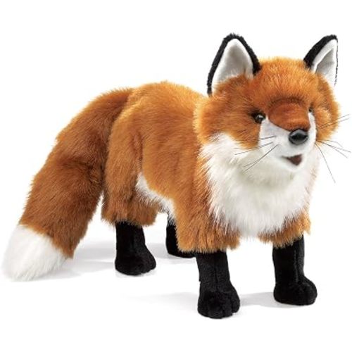 Folkmanis Puppets Red Fox Hand Puppet, Red/White/Black