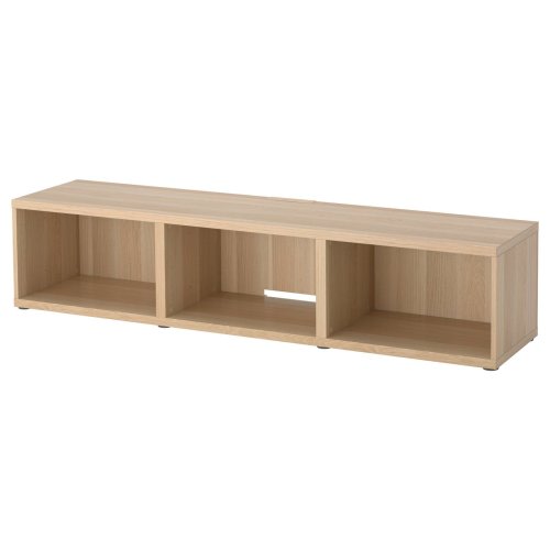 BESTÅ TV unit - white stained oak effect 70 7/8x15 3/4x15 "