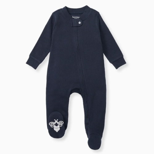 Solid Rib Organic Cotton Sleep & Play - Midnight – Burt's Bees Baby