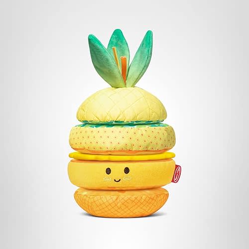 Melissa & Doug Multi-Sensory Pineapple Soft Stacker Infant Toy - Stacking Toys For Babies, Pineapple Stacking Toy For Infants