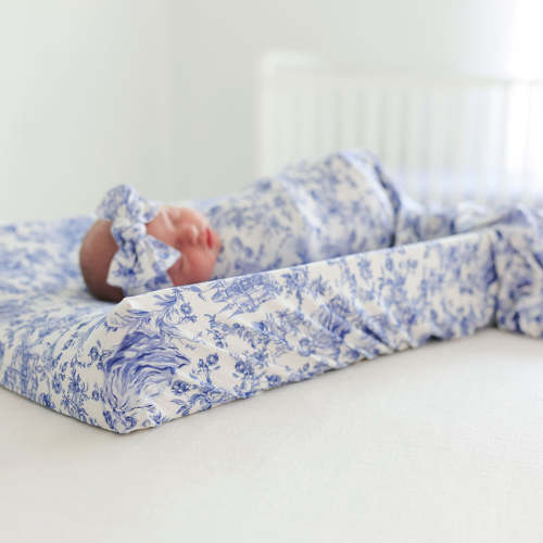 Princess Damask White Changing Pad Cover | Briar