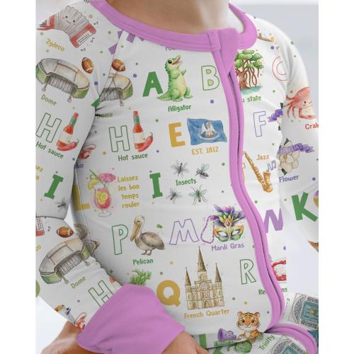 Alphabet of Lousiana Bamboo Convertible Zippy