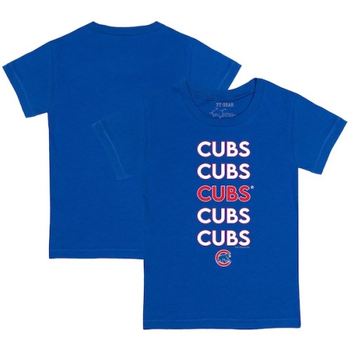 Infant Chicago Cubs Tiny Turnip Royal Stacked T-Shirt