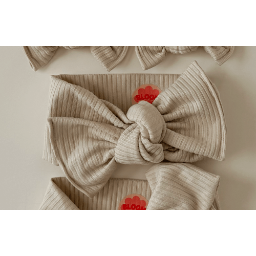 *RESTOCK* Horchata Ribbed Tie On Headwrap – Bloom Headwraps