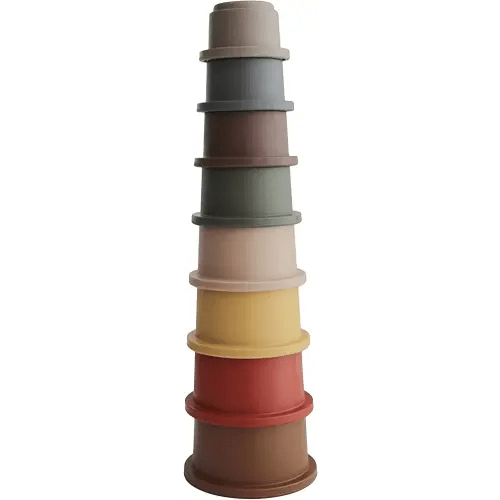 mushie Stacking Cups Toy | Made in Denmark (Retro)