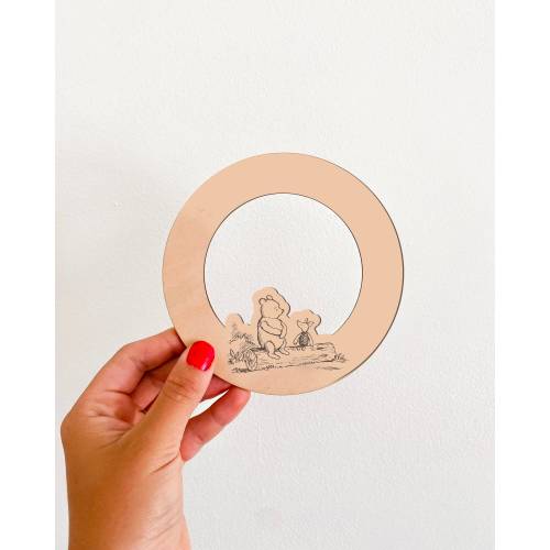 Winnie the Pooh Milestone Marker Ring: Plywood Baby Photo Prop