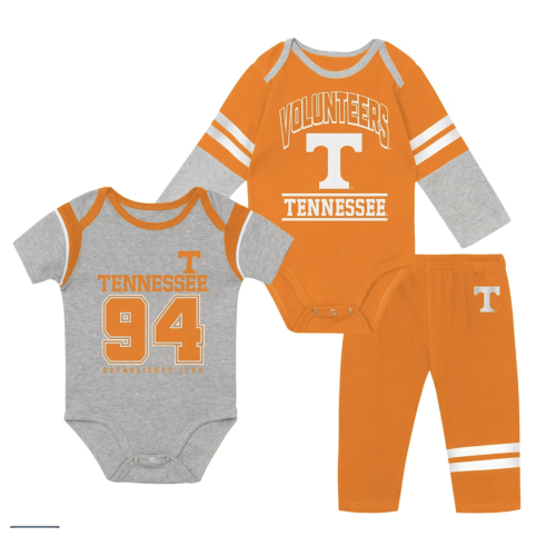 Most Popular
Infant Outerstuff Tennessee Volunteers Double Up Three-Piece Bodysuits & Pants Set