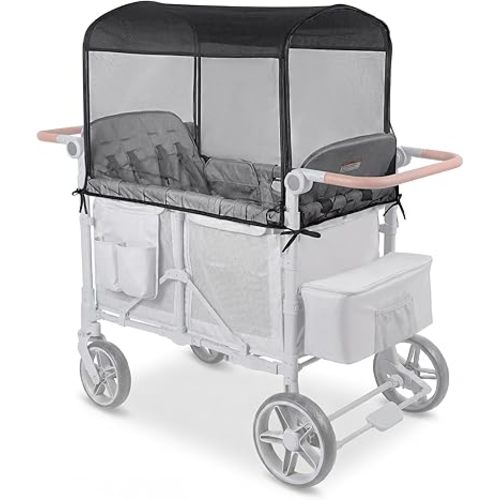 Orzbow Mosquito Net for Baby Stroller Wagon | Mosquito Net Cover Tent Compatible with WONDERFOLD W4 Stroller Wagon, Insect, Fly & Bug Protection, Summer, Beach, Travel, and Camping Essentials, Black