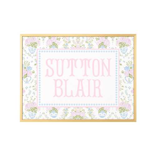 Personalized Name Art, Custom Name Print, Grandmillennial Preppy Decor for Nursery, Girls Room, Teen Room & Dorm Room