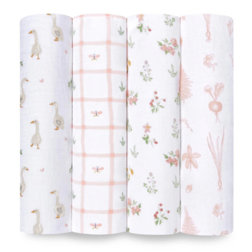Country Floral Cotton Muslin Swaddle 4 Pack | aden + anais