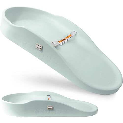 Waterproof Baby Changing Pad - Contoured Diaper Changing Station - High Safety Edges & Adjustable Belt - Easy Wipe Clean PU Foam - Non-Slip Portable Changing Mat for Nursery Dresser - SageGreen