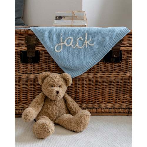 Personalised Knitted Name Blanket – KnittyBaby
