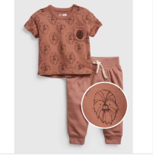 babyGap | Star Wars™ 2-Piece Outfit Set in cedarwood orange, size: 0-3 M