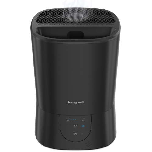 Honeywell 1.5 gal. 500 sq ft Filter Free Warm Mist Humidifier with Essential Oil Cup, Black, HWM440