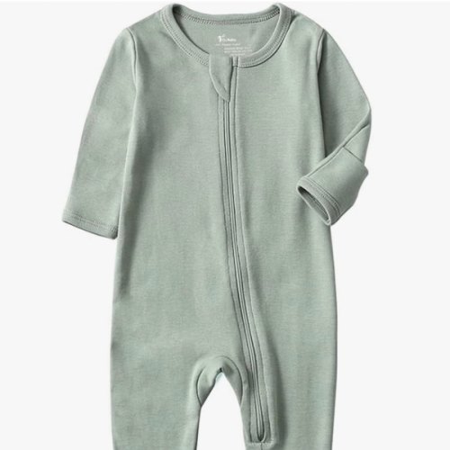 O2 BABY Baby Boys Girls Organic Cotton Zip-Front Sleeper Pajamas, Footed Sleep 'n Play