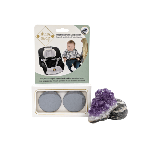 Magnetic Car Seat Strap Holders - Stealthy Grey – Little BaeBae