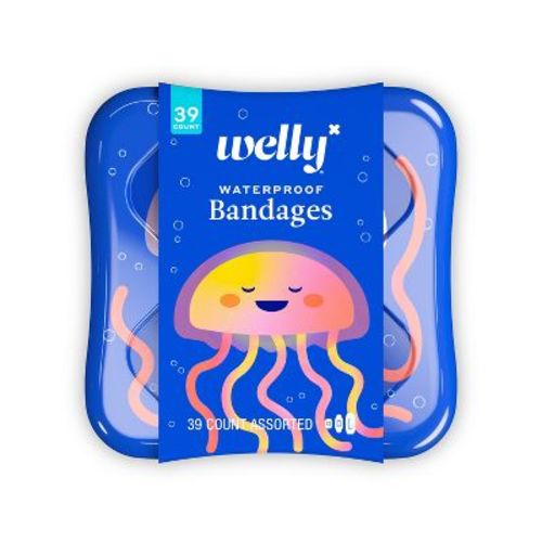 Welly Kids' Waterproof Bandages - Jellyfish - 39ct