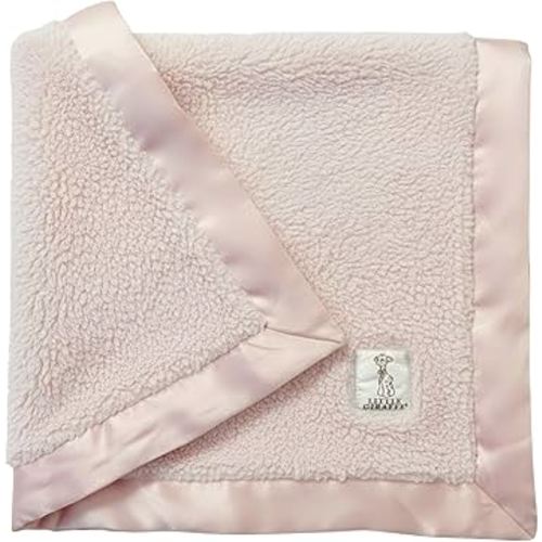 Little Giraffe Baby Blanket - Chenille Soft Blanket with Satin Trim - Baby Stroller Blanket - Newborn Baby Essentials & Gifts - 29" x 35" - Pink