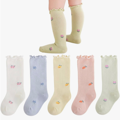 Baby Girls Knee-High Socks Toddler Keep Warm Cotton Sock Uniform Stockings for Infant Kids