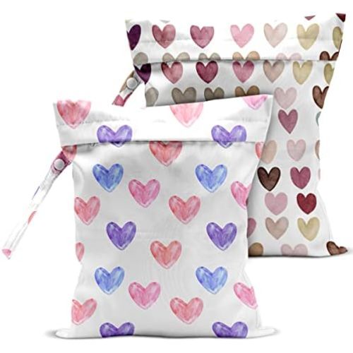 2 Pcs Wet Bag, Wet Dry Bag, Wet Bag for Swimsuit, Travel, Beach, Pool, Diapers, Dirty Yoga Gym Clothes, Toiletries, Makeup Bag, Lemon Decor Lemon Gifts Birthday Gift Ideas for Women s.