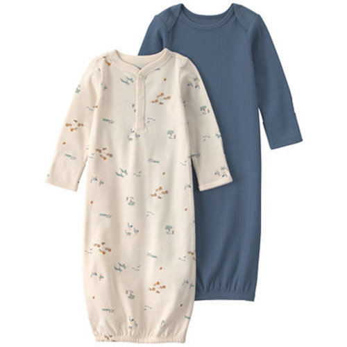 Baby Boys' Safari Long-Sleeve Sleeper Gowns, 2-Pack