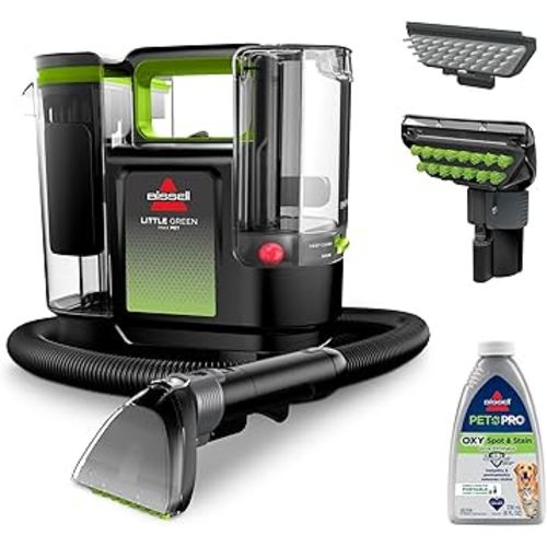 BISSELL® Little Green® Max Pet SmartMix Portable Carpet and Upholstery Deep Cleaner, Car/Auto Detailer, with SmartMix Technology, Self-Cleaning Tough Stain Tool and Pet Hair Removal Tool, 38572