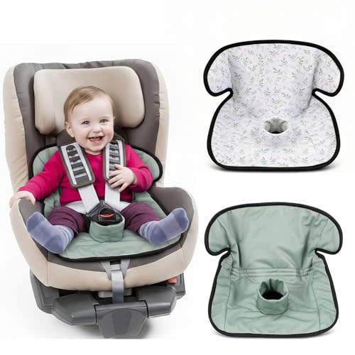 2 Pack Green Leaf Car Seat Protector for Potty Training Waterproof Piddle Pad Cover from Spillages Nappy Leaks Toilet Training Anti Slip Backing Strollers Carseat Liner for Toddlers Babies