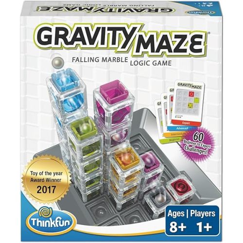 ThinkFun Gravity Maze - Falling Marble Logic Game - Challenging STEM Toy for Kids 8-12 - Gravity Marble Maze - Brain-Building Fun - Educational Gift - Boosts Critical Thinking & Problem Solving