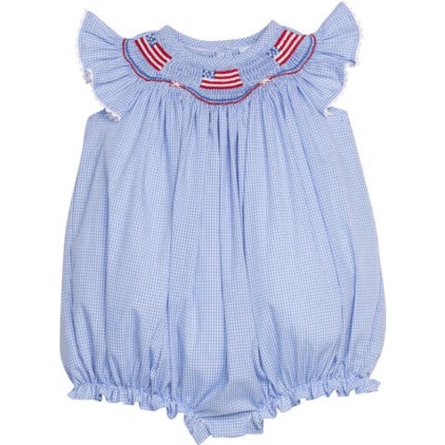 Woven Smocked Bishop Bubble, 9M