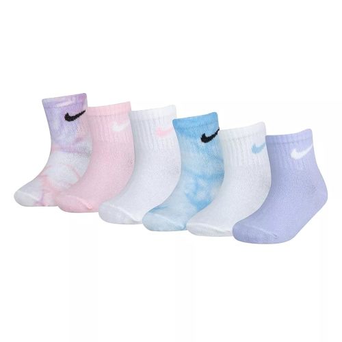 NIKE Children's Apparel Baby Tie Dyed Ankle Socks (6 pairs) Size 6-12M