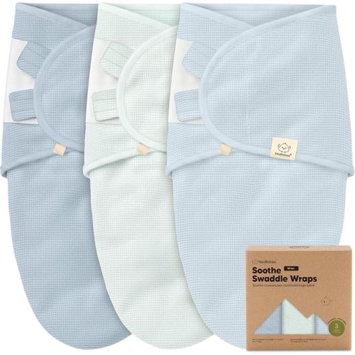 3-Pack Organic Swaddles for Newborns, Baby Swaddles 0-3 Months (Glacier)