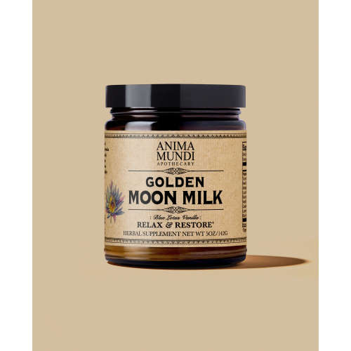 GOLDEN MOON MILK Blue Lotus Vanilla Nighttime Tea | Anima Mundi – Anima Mundi Herbals