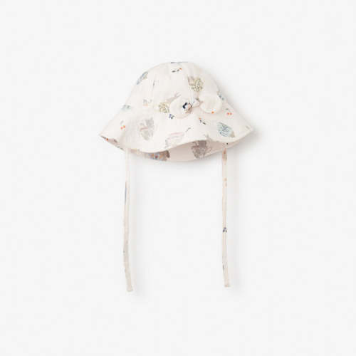 Tea Party Organic Muslin Sunhat PINK / 0-12M