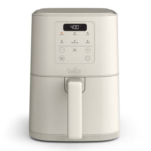 bella 4 Qt Slim Digital Air Fryer with EverGood™ Ceramic Nonstick Coating, 6 Preset Cooking Options, Oatmilk