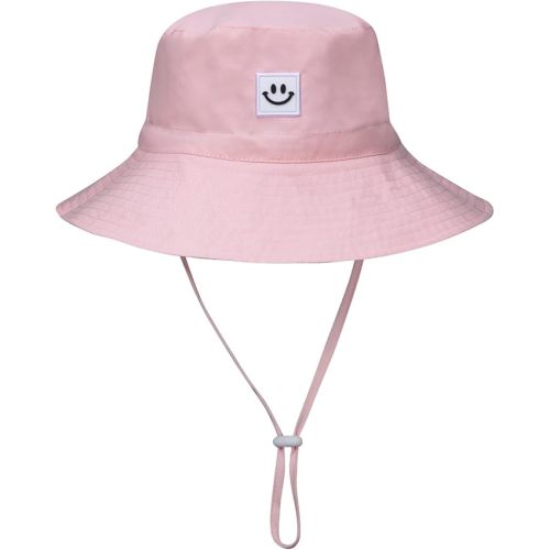 MaxNova Baby Sun Hat Smile Face UPF 50+ Toddler Bucket Hat for Boys Girls 0-7 Years