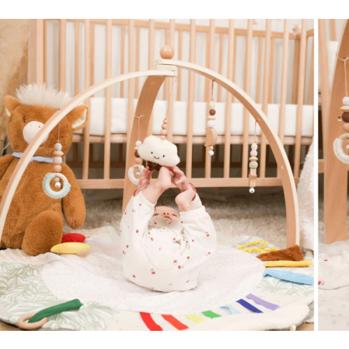 Tapis d'éveil Montessori en bois | Aire de jeux | OkidoKids