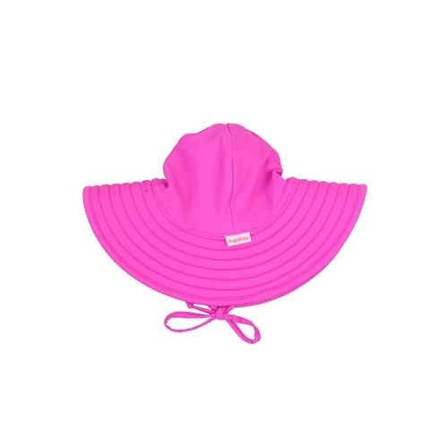 RuffleButts® Baby/Toddler Girls UPF 50+ Sun Protective Wide Brim Swimwear Sun Hat