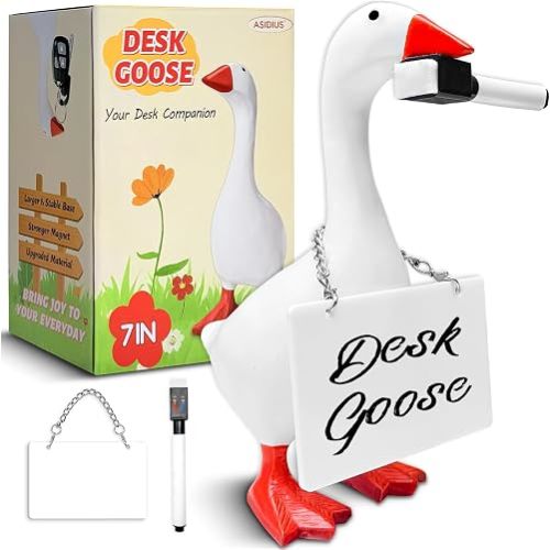 7 Inch Mini Desk Goose with White Acrylic & Magnetic Marker