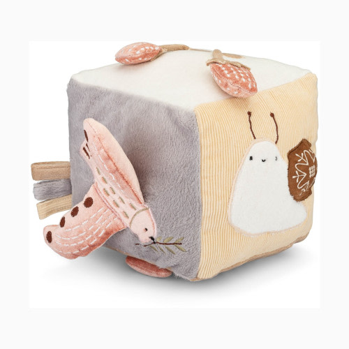 Crane Baby Soft Activity Cube Toy - Violet Floral