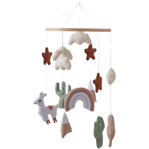 GOODMOM Baby Mobile for Crib Western Baby Mobile Cowboy Mobile for Crib Handmade Western Baby Stuff Cowboy Nursery Decor for Infant Bedroom Vintage Cowgirl Room Decor