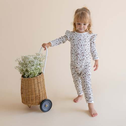 Organic Ruffle Full Sleeve Romper - Wildvine