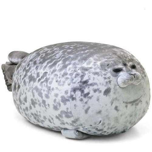 8 Inch Cute Blob Seal Pillow, Chubby Seal Plush Hug Pillow Soft Stuffed Animal Toy, Adorable Birthday Gifts Christmas Gifts - 8 Inch Gray Seal