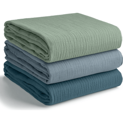 100% Cotton Muslin Swaddle Blankets Pack of 3