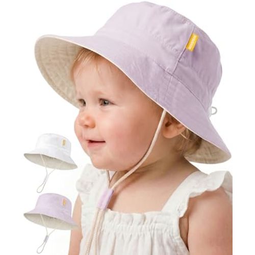 Baby Sun Hat for Toddler Kids Bucket Hat Summer Beach Essentials Sun Protection Bamboo Rayon Baby Hats for Boys Girls