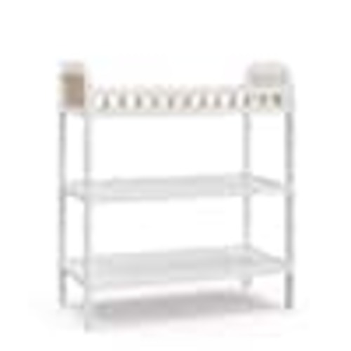 Storkcraft Pasadena White with Driftwood Changing Table with Water-Resistant Changing Pad 00524-571