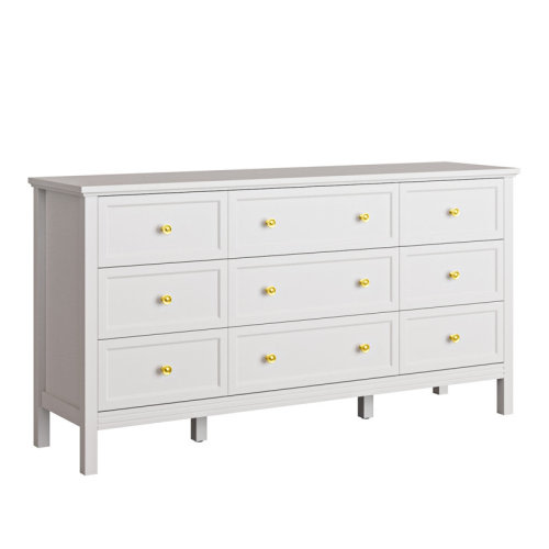 Winston Porter 9 Drawer Dresser - White